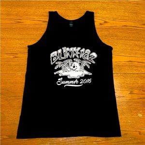 2016 BLINK 182 Summer Concert Tour Size Small Tank-Top Shirt Black